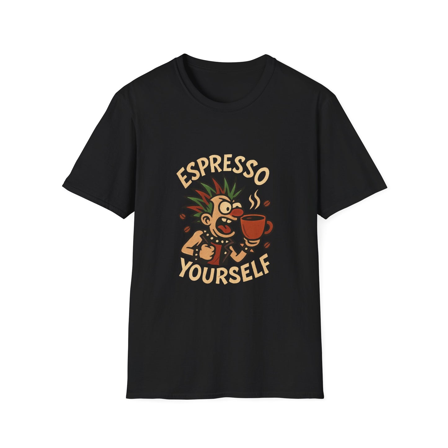Espresso Yourself Graphic Tee | Fun Coffee T-Shirt, Casual Wear, Gifts for Coffee Lovers, Unique Graphic Shirt, Unisex Softstyle T-Shirt