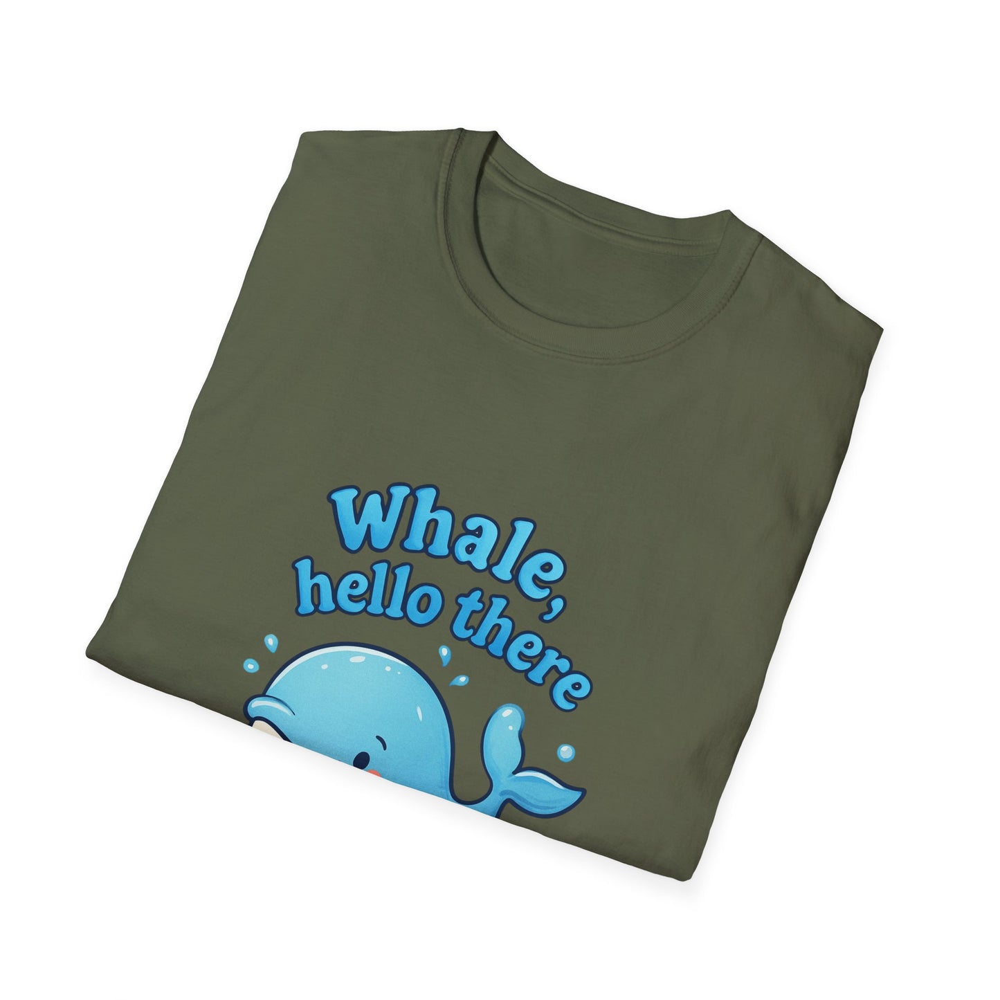 Whale Hello There T-Shirt, Cute Whale Graphic Tee, Unisex Whale Shirt, Fun Sea Life Apparel, Ocean Lover Gift, Beach Vacation Top