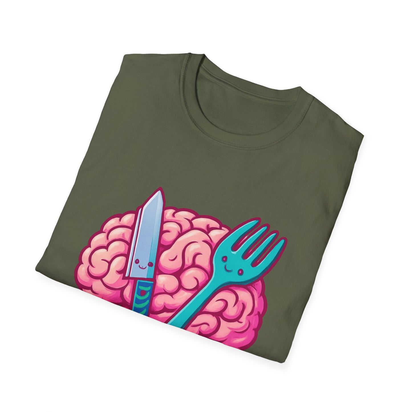 Zombie Buffet Unisex Softstyle T-Shirt, Gaming Tee, Funny Graphic Shirt, Halloween Apparel, Horror Themed Gift, Casual Wear