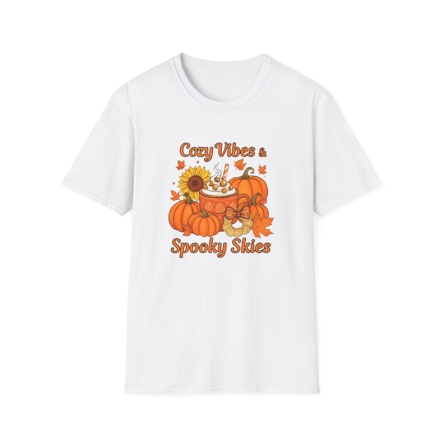 Cozy Vibes Unisex T-Shirt | Fall Fashion, Pumpkin Lover Gift, Halloween Apparel, Autumn Tee, Seasonal Style
