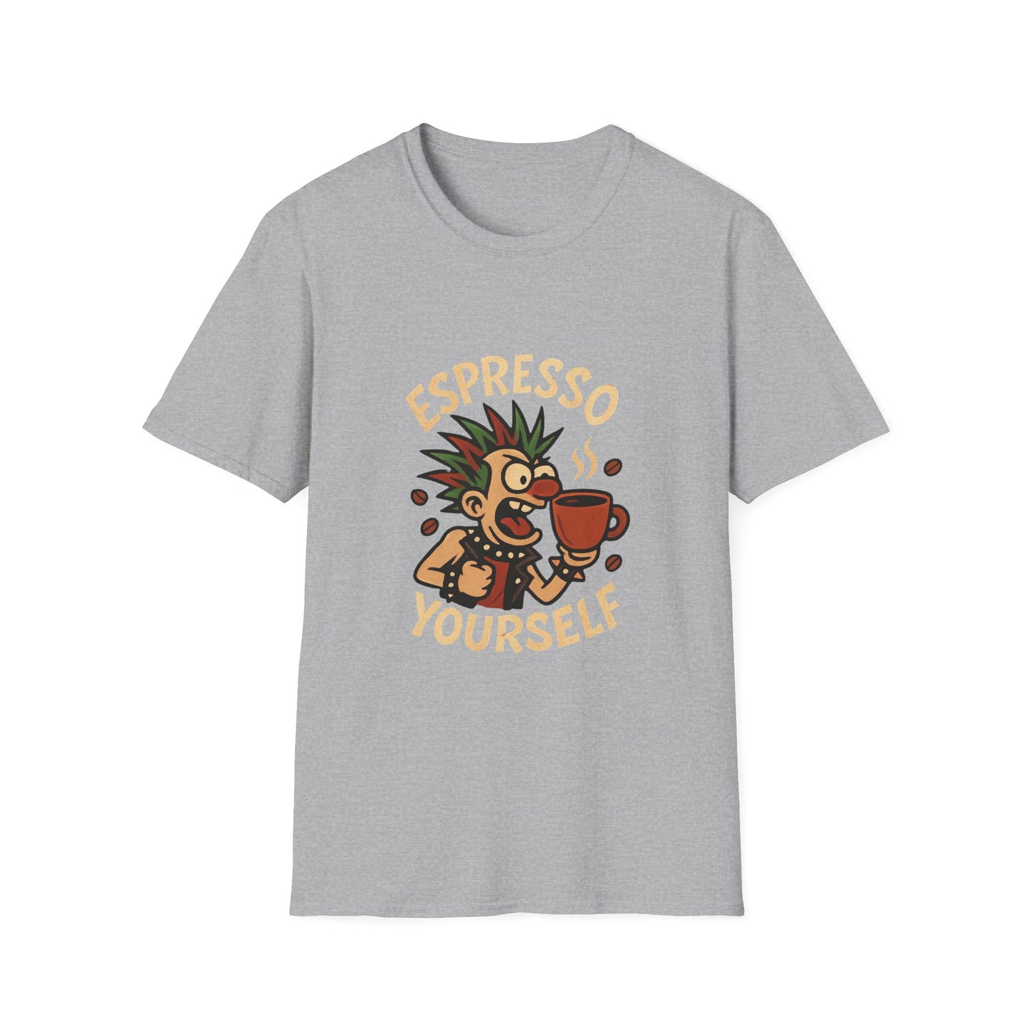 Espresso Yourself Graphic Tee | Fun Coffee T-Shirt, Casual Wear, Gifts for Coffee Lovers, Unique Graphic Shirt, Unisex Softstyle T-Shirt