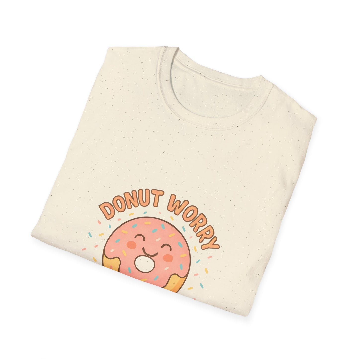 Donut Worry, Be Happy T-Shirt | Unisex Softstyle Tee | Cute Gift for Friends, Casual Wear, Birthday, Summer Vibes
