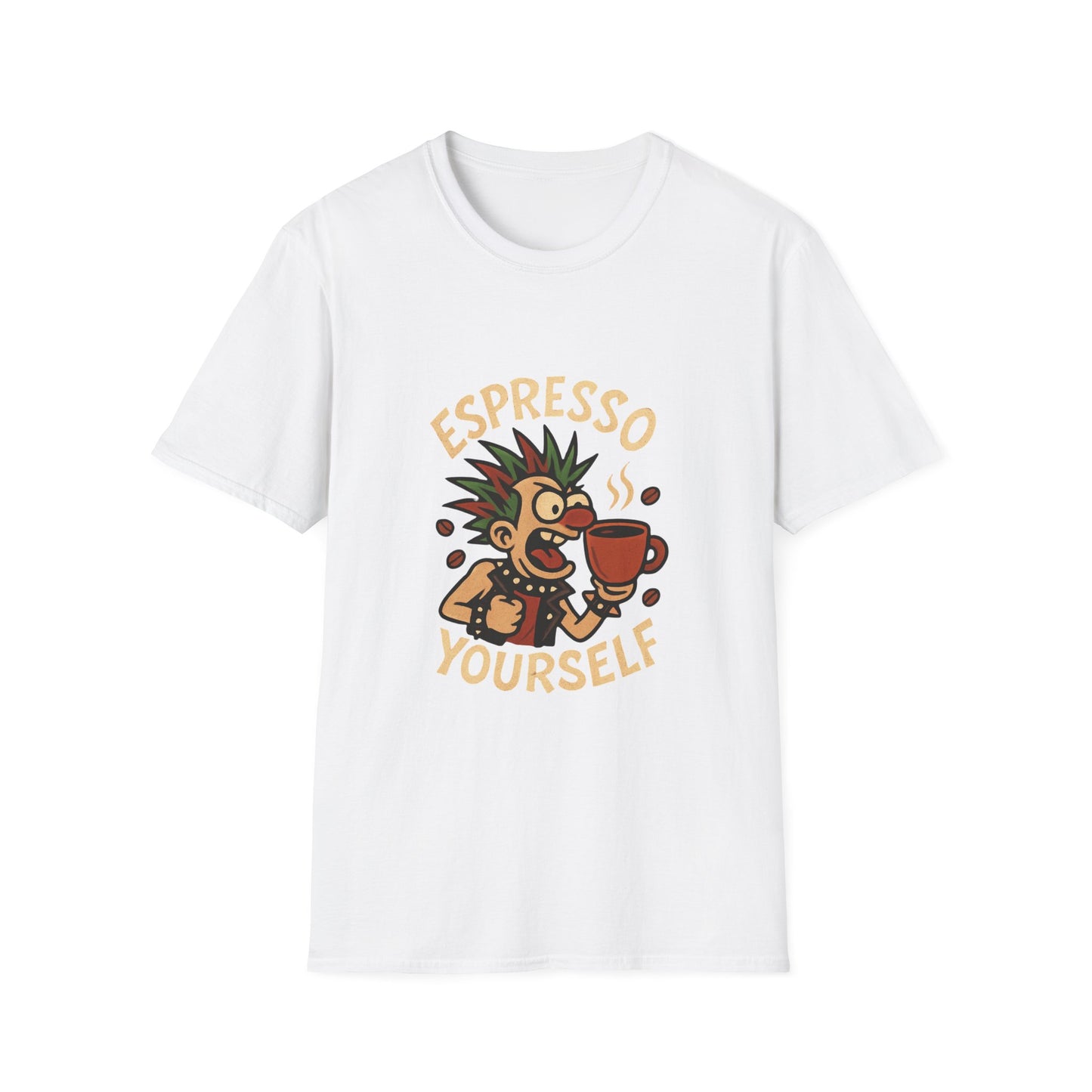 Espresso Yourself Graphic Tee | Fun Coffee T-Shirt, Casual Wear, Gifts for Coffee Lovers, Unique Graphic Shirt, Unisex Softstyle T-Shirt