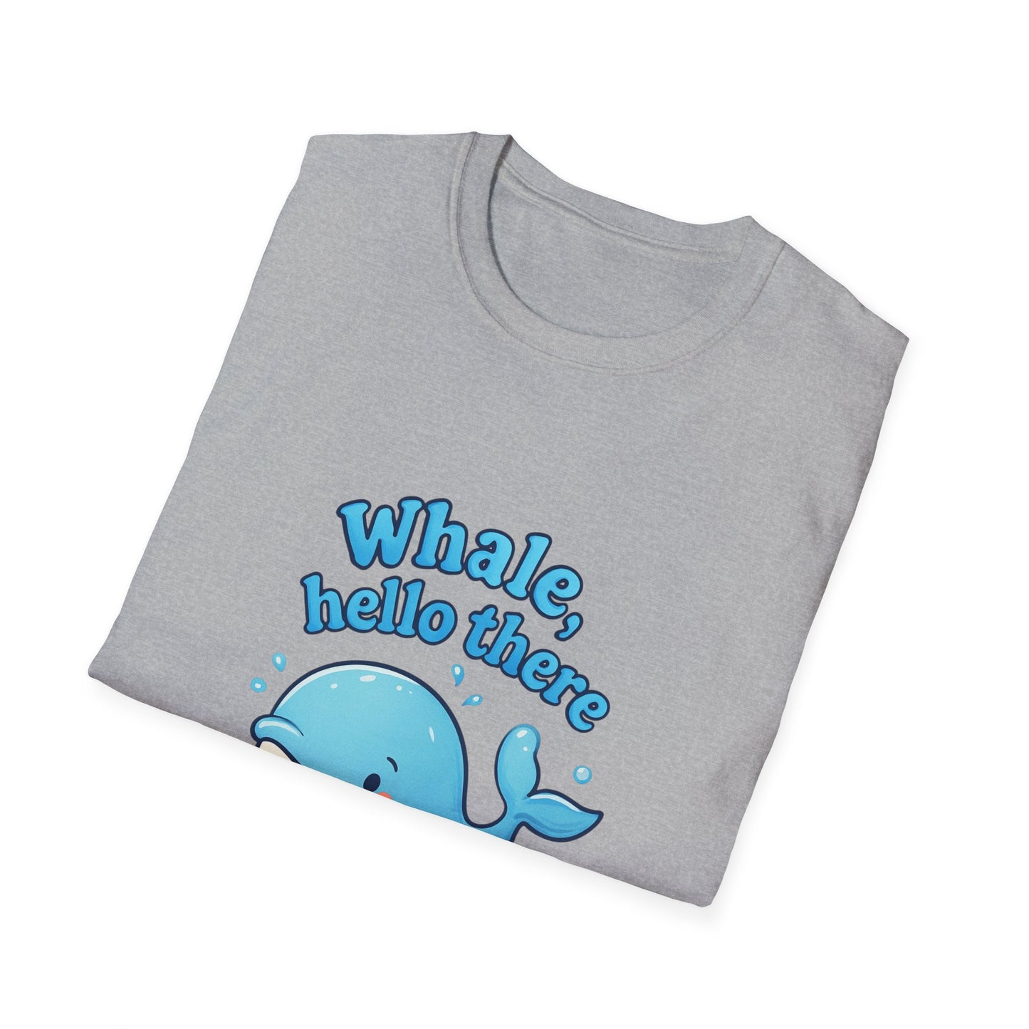 Whale Hello There T-Shirt, Cute Whale Graphic Tee, Unisex Whale Shirt, Fun Sea Life Apparel, Ocean Lover Gift, Beach Vacation Top