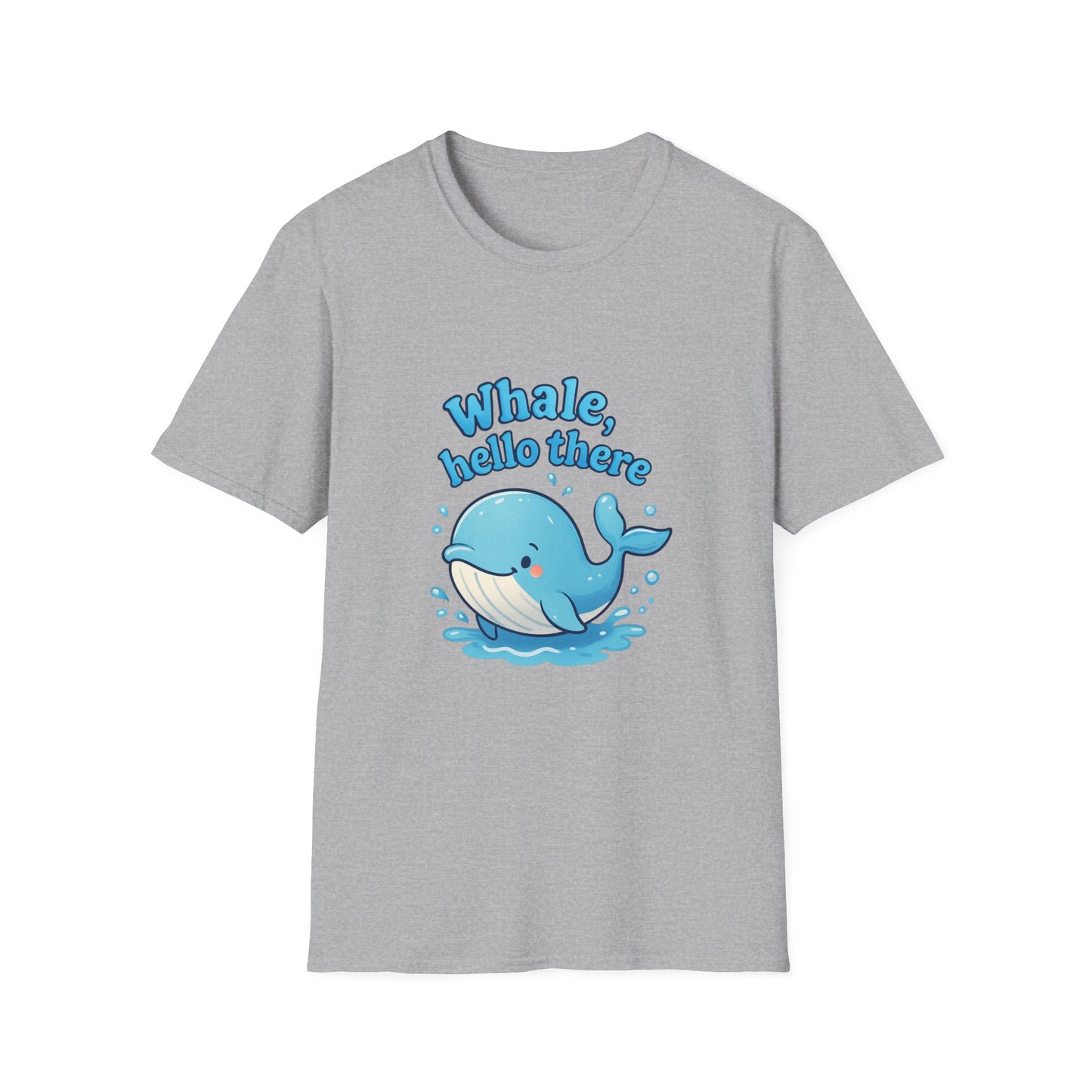 Whale Hello There T-Shirt, Cute Whale Graphic Tee, Unisex Whale Shirt, Fun Sea Life Apparel, Ocean Lover Gift, Beach Vacation Top
