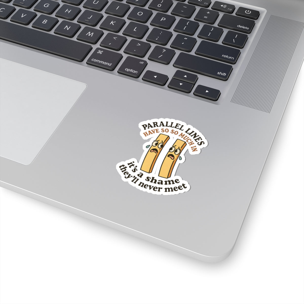 Cute and Humorous Kiss-Cut Stickers for Laptops, Water Bottles, Journals, Gift Ideas, Parallel Lines Design, Fun Decor