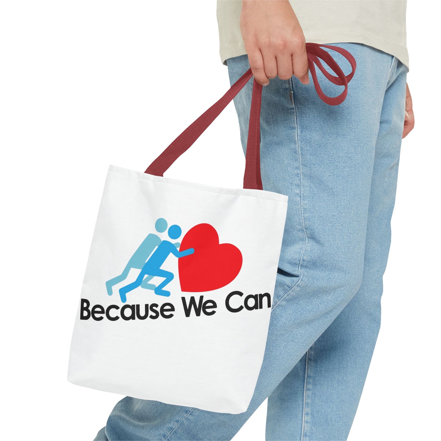Motivational Tote Bag - "Because We Can" - Eco-Friendly Shopping Bag, Gym Bag, Beach Tote, Gift for Friends
