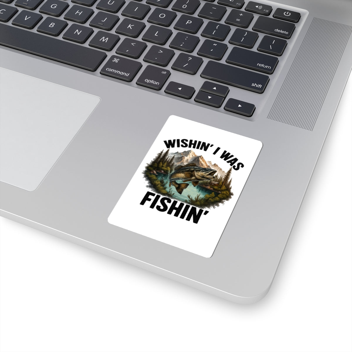Fishing Kiss-Cut Stickers - Outdoor Vibes, Laptop Decor, Gift for Fishermen, Hobby Enthusiasts, Adventure Decor