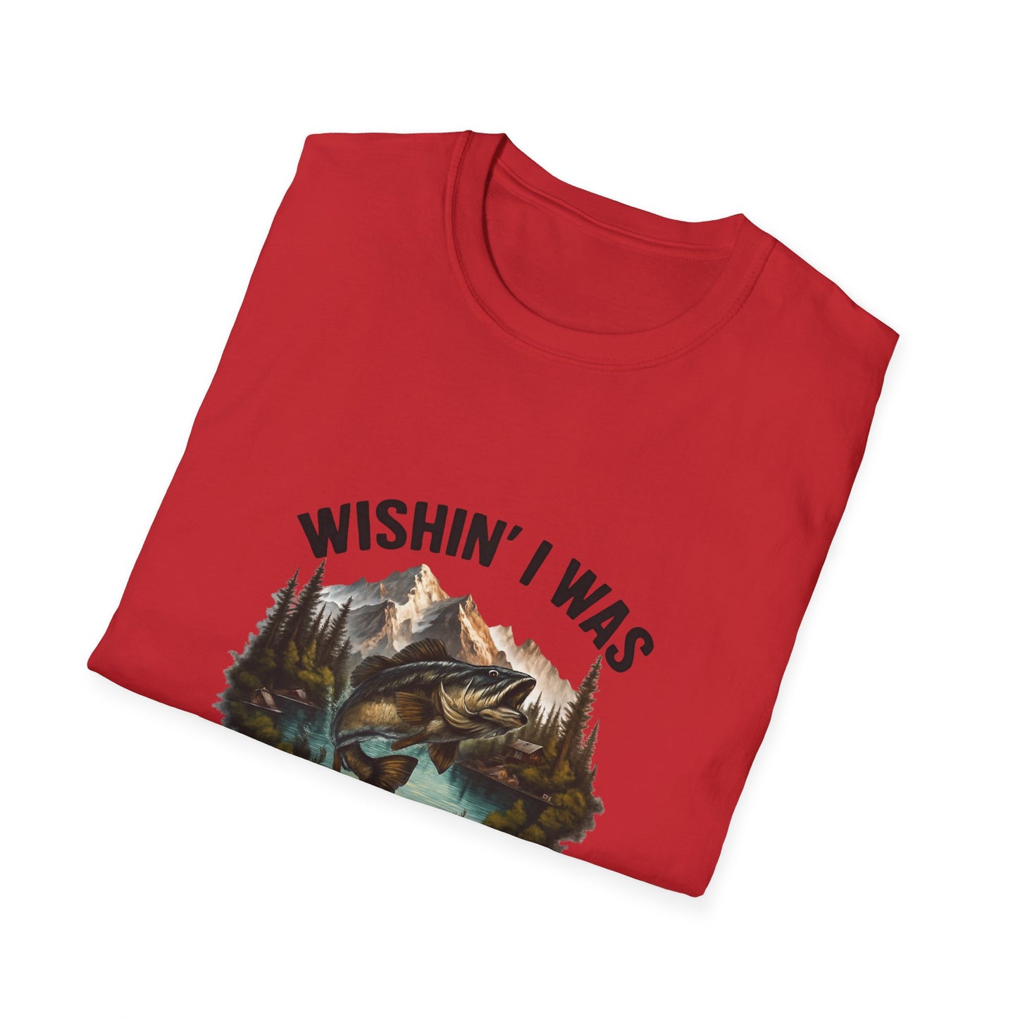 Fishing Inspired Unisex Softstyle T-Shirt, Outdoor Adventure Shirt, Gift for Dad, Summer Vibes Tee, Father's Day Gift