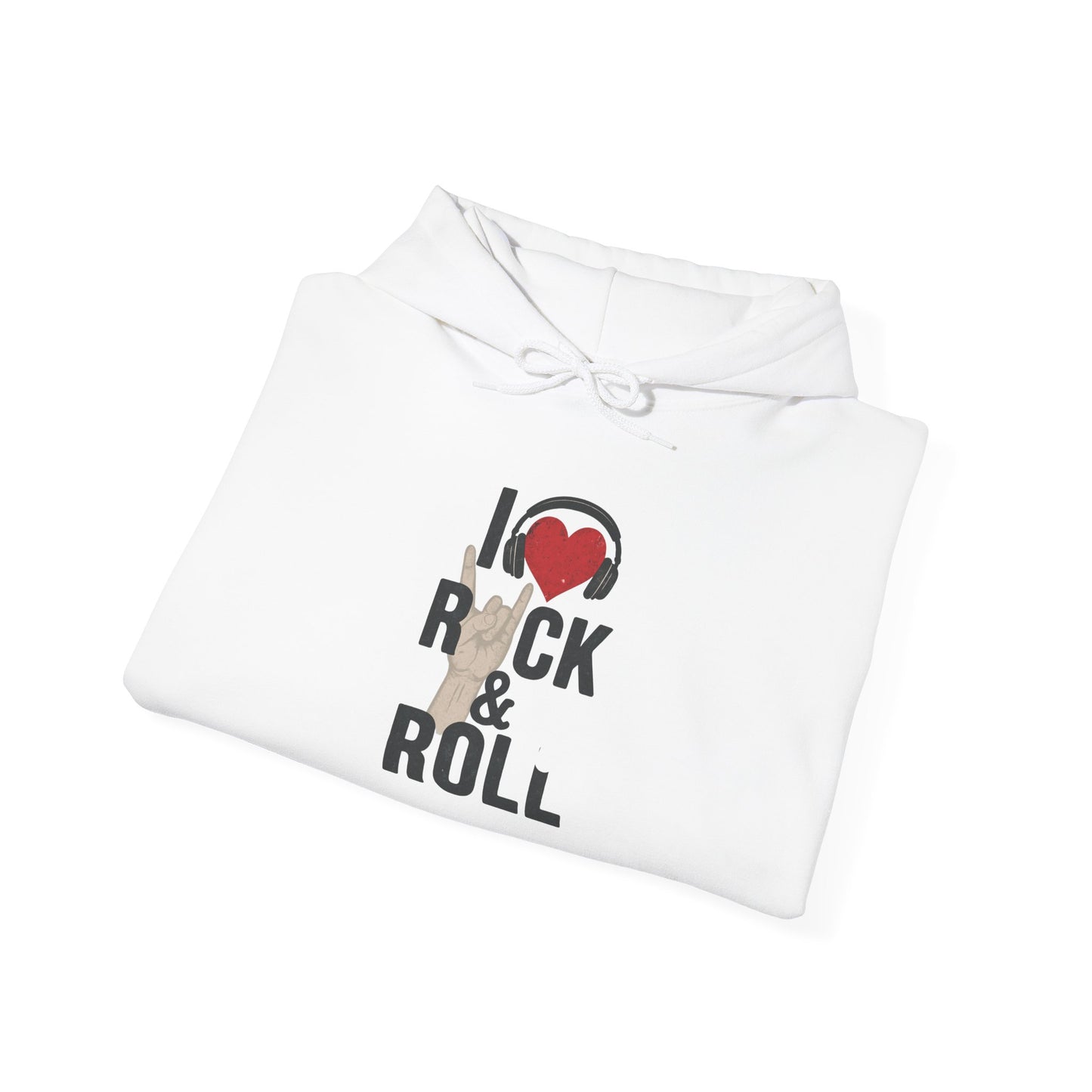 Rock & Roll Love Hoodie, Music Sweatshirt, Festival Clothing, Gift for Musicians, Music Lover Apparel