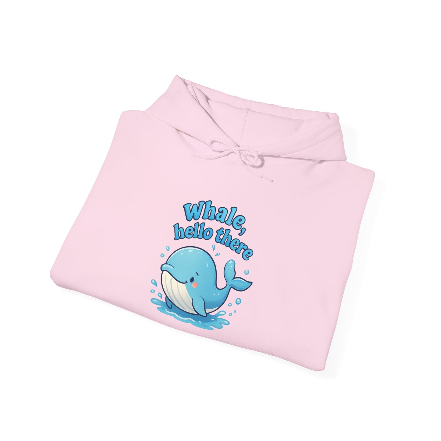 Whale Hello There Hoodie - Cute Sea Life Sweatshirt, Unisex Pullover, Nautical Gift, Ocean Lover Apparel, Whale Print Hooded Sweatshirt