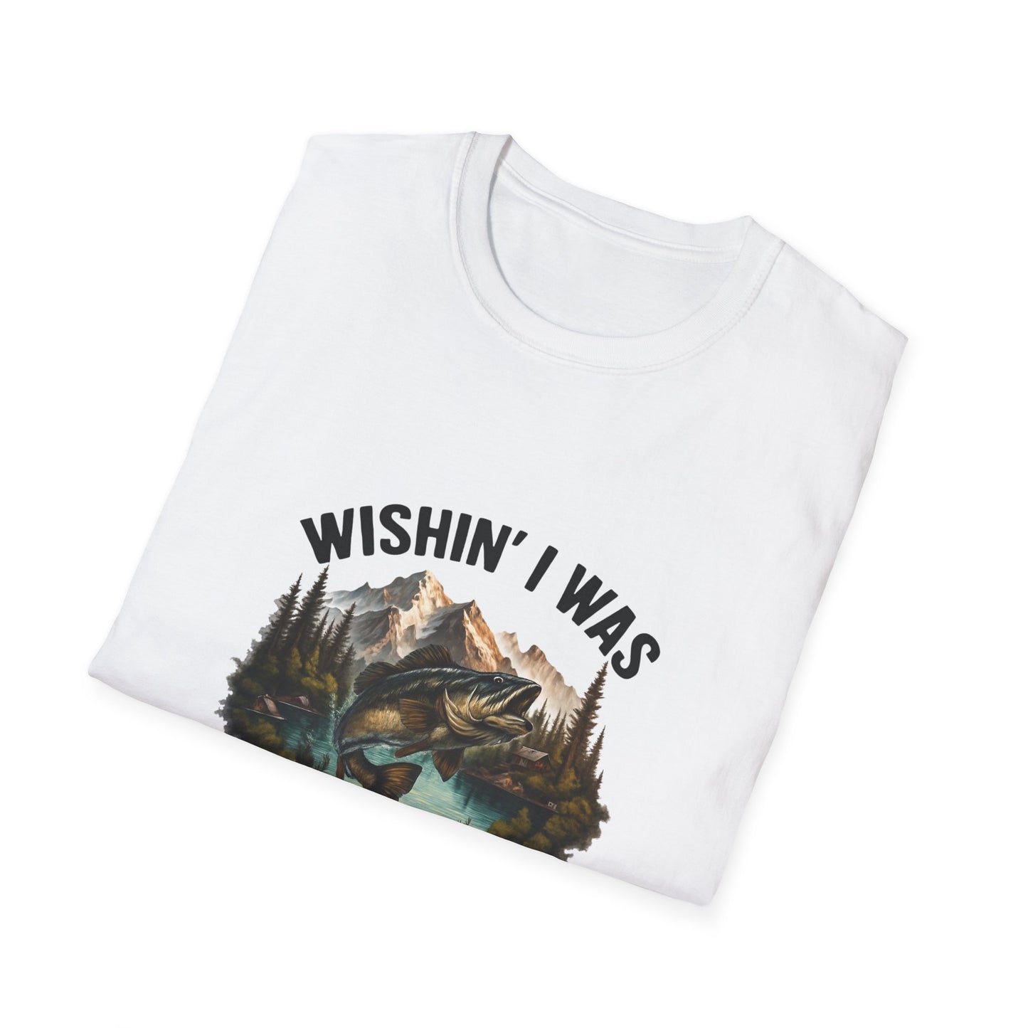 Fishing Inspired Unisex Softstyle T-Shirt, Outdoor Adventure Shirt, Gift for Dad, Summer Vibes Tee, Father's Day Gift