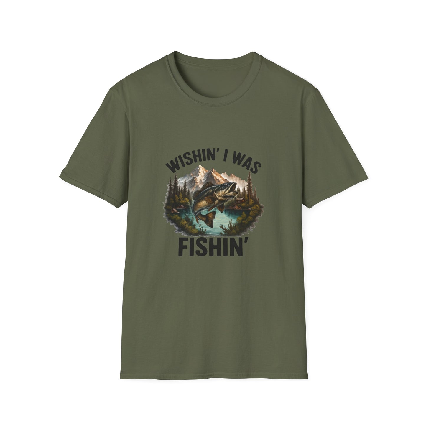 Fishing Inspired Unisex Softstyle T-Shirt, Outdoor Adventure Shirt, Gift for Dad, Summer Vibes Tee, Father's Day Gift