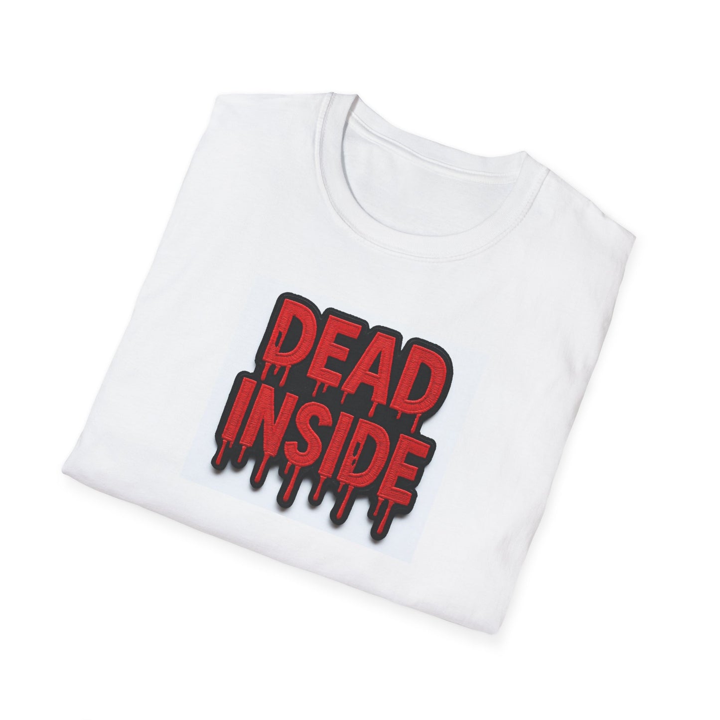 Dead Inside Unisex Softstyle T-Shirt, Funny Graphic Tee, Casual Wear, Gift for Teens, Halloween Costume