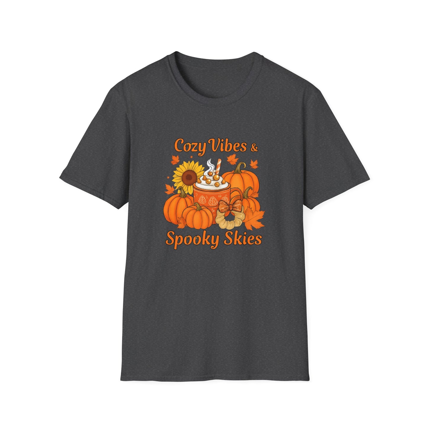 Cozy Vibes Unisex T-Shirt | Fall Fashion, Pumpkin Lover Gift, Halloween Apparel, Autumn Tee, Seasonal Style