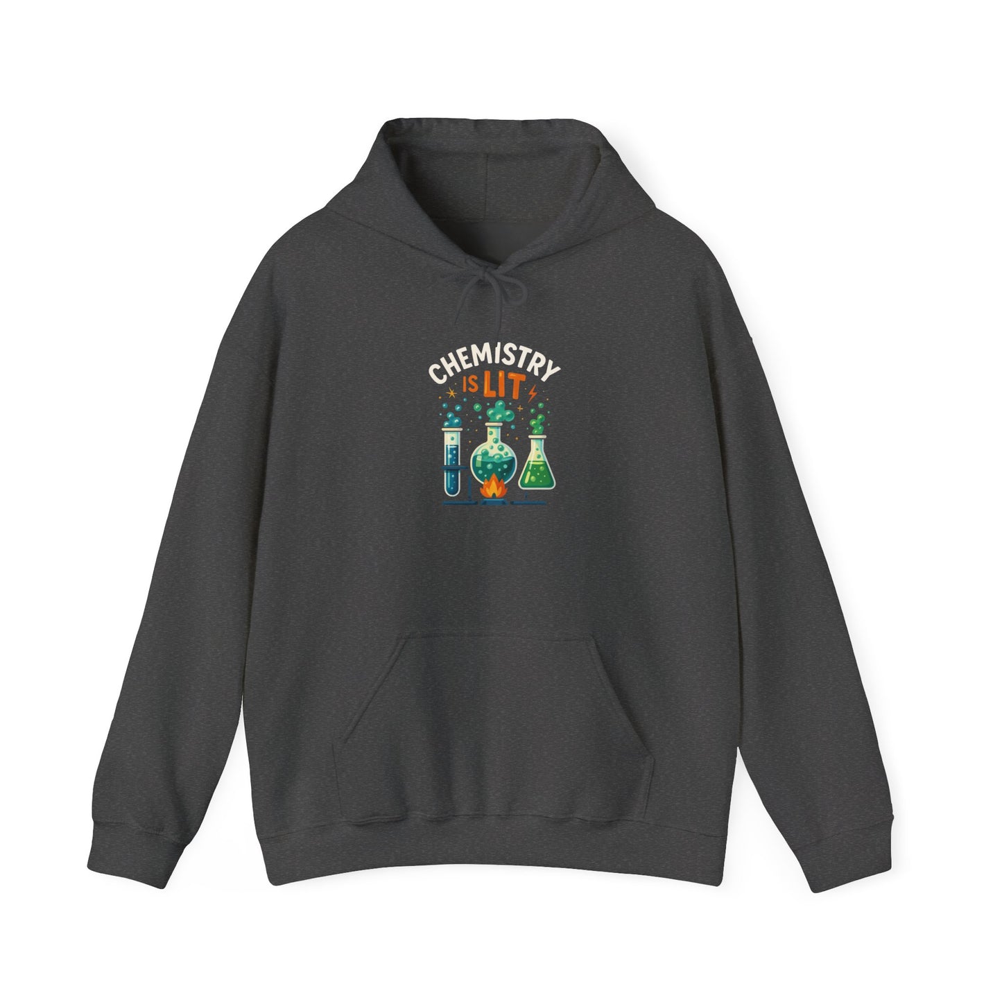 Chemistry is Lit Hoodie, Funny Science Sweatshirt, Unisex Hooded Sweatshirt, Gift for Chemists, Science Lover Apparel