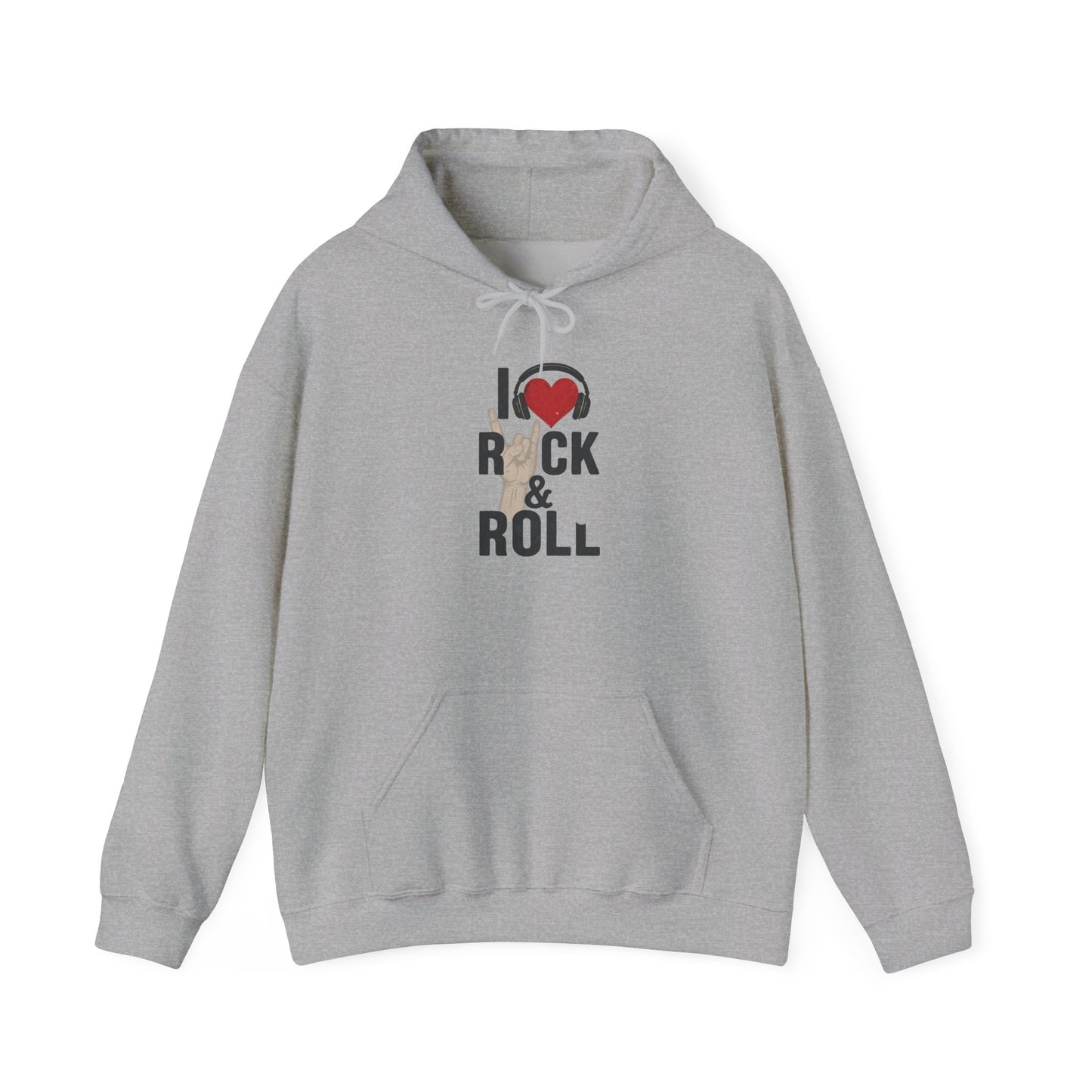 Rock & Roll Love Hoodie, Music Sweatshirt, Festival Clothing, Gift for Musicians, Music Lover Apparel