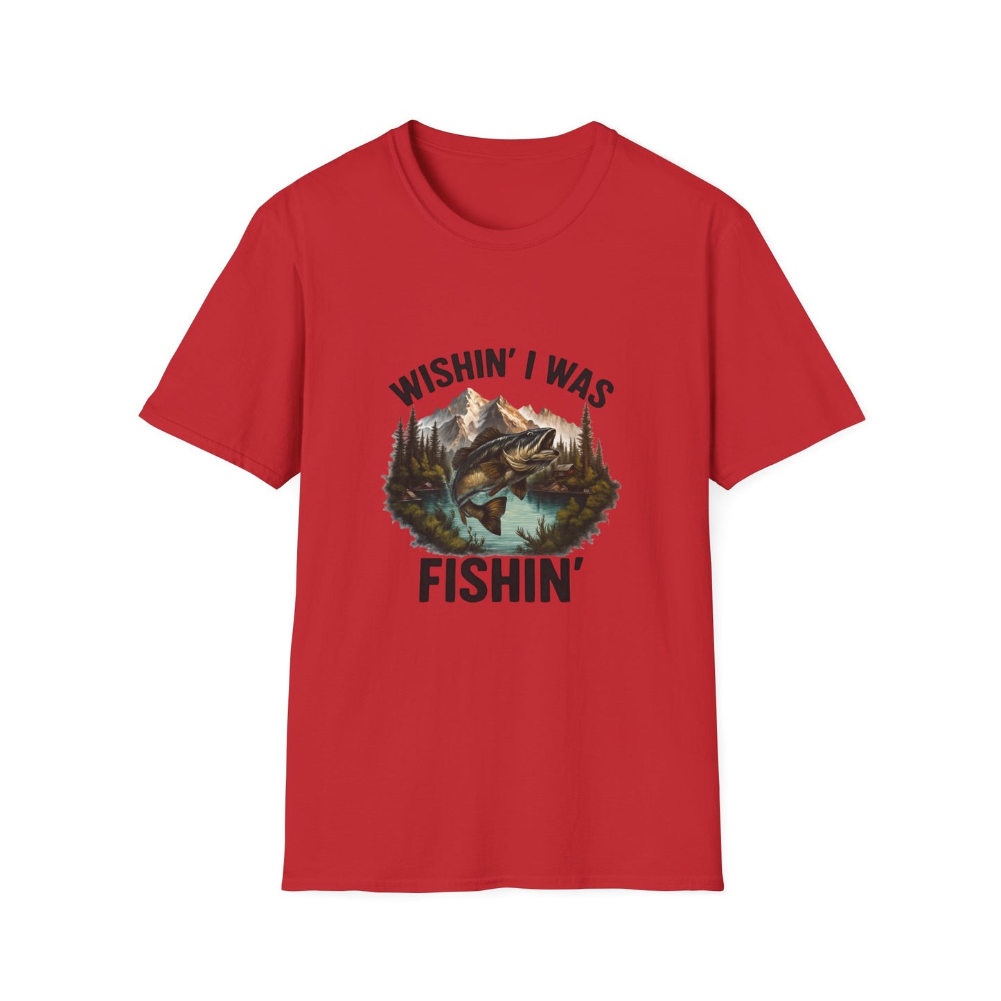 Fishing Inspired Unisex Softstyle T-Shirt, Outdoor Adventure Shirt, Gift for Dad, Summer Vibes Tee, Father's Day Gift