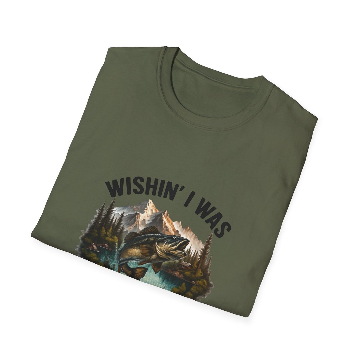 Fishing Inspired Unisex Softstyle T-Shirt, Outdoor Adventure Shirt, Gift for Dad, Summer Vibes Tee, Father's Day Gift