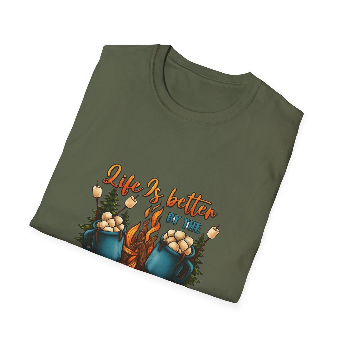 Cozy Campfire Unisex T-Shirt | Outdoor Adventure Tee, Camping Gift, Nature Lover Shirt, Summer Bonfire Apparel, Gift for Him/Her