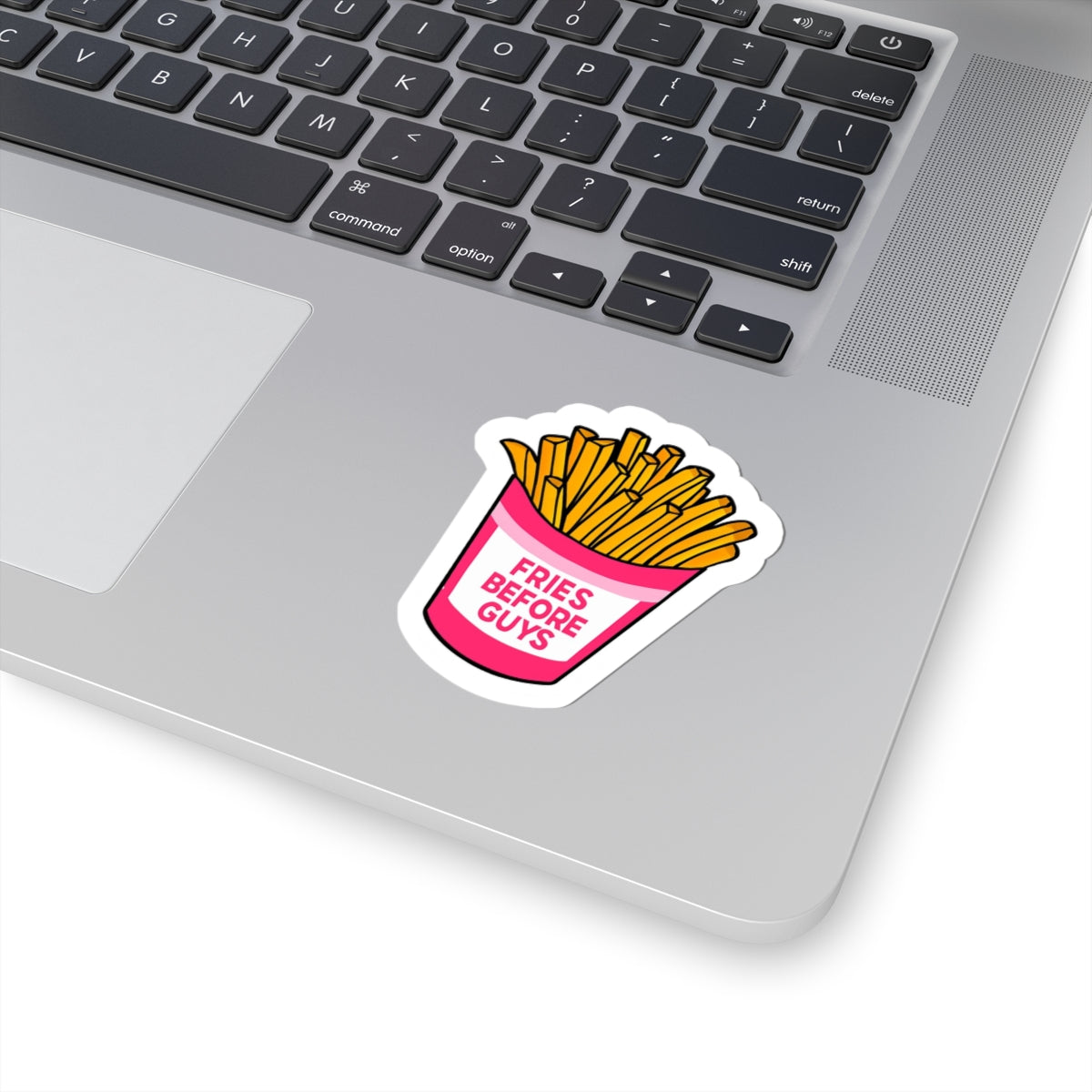 Fries Before Guys Kiss-Cut Stickers, Funny Laptop Decal, Cute Food Sticker, Fast Food Lover Gift, Unique Aesthetic Decor