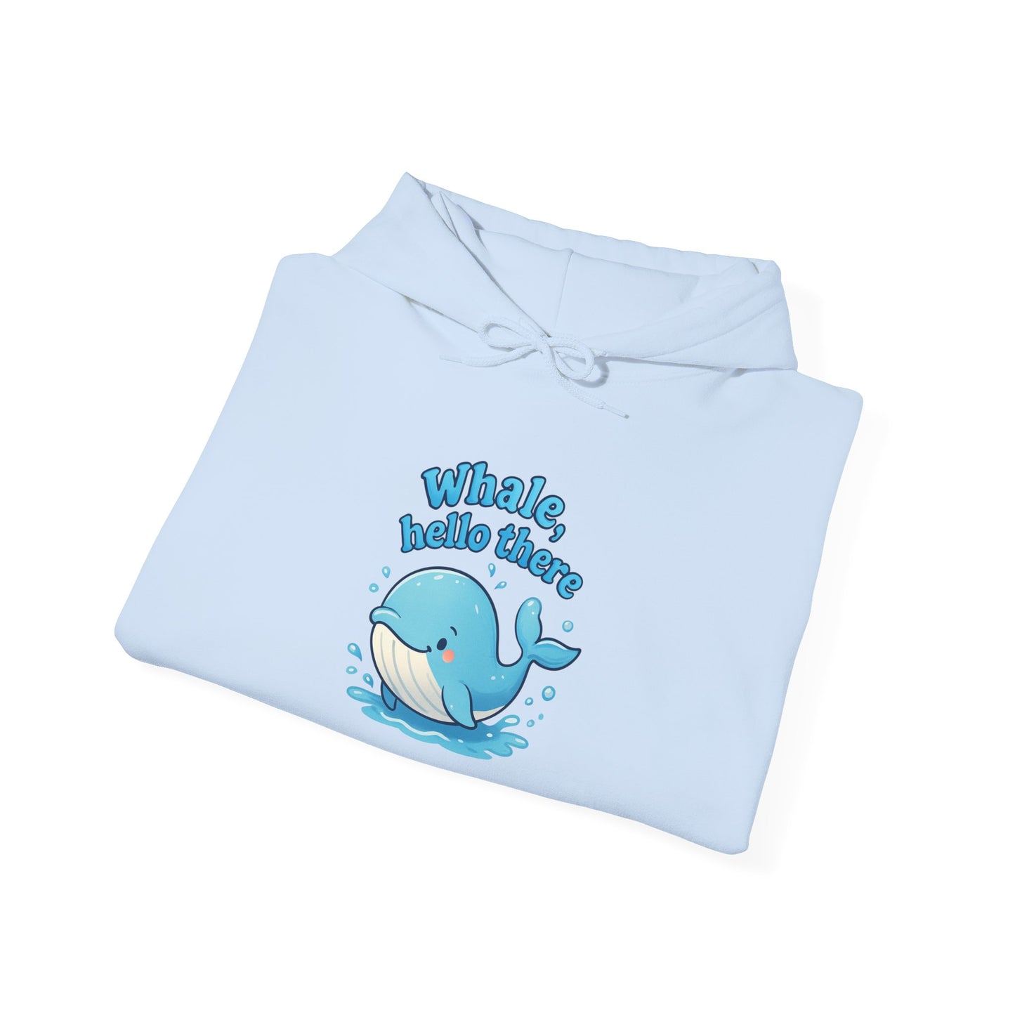 Whale Hello There Hoodie - Cute Sea Life Sweatshirt, Unisex Pullover, Nautical Gift, Ocean Lover Apparel, Whale Print Hooded Sweatshirt
