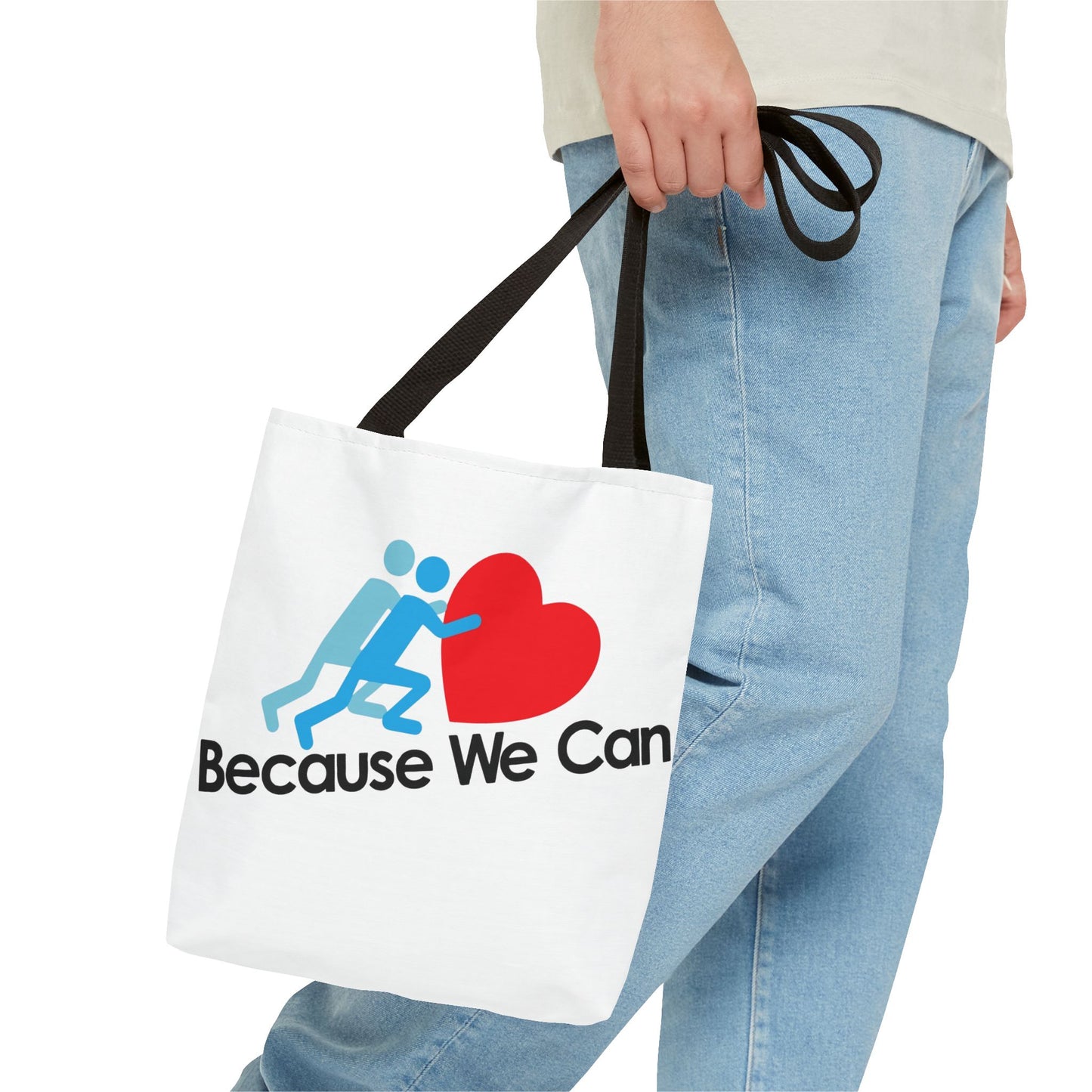 Motivational Tote Bag - "Because We Can" - Eco-Friendly Shopping Bag, Gym Bag, Beach Tote, Gift for Friends