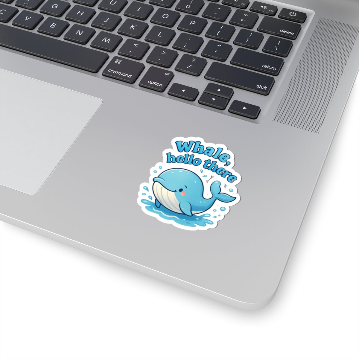 Whale Hello There Stickers, Cute Marine Life Decals, Laptop Stickers, Kids Room Decor, Watercolor Art Stickers