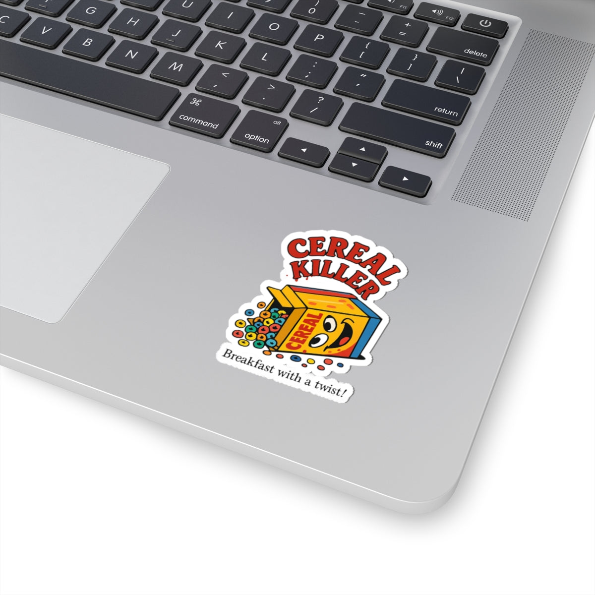 Funny Cereal Killer Kiss-Cut Stickers | Laptop Decals, Gift for Foodies, Kitchen Decor, Quirky Wall Art, Breakfast-Themed Stickers