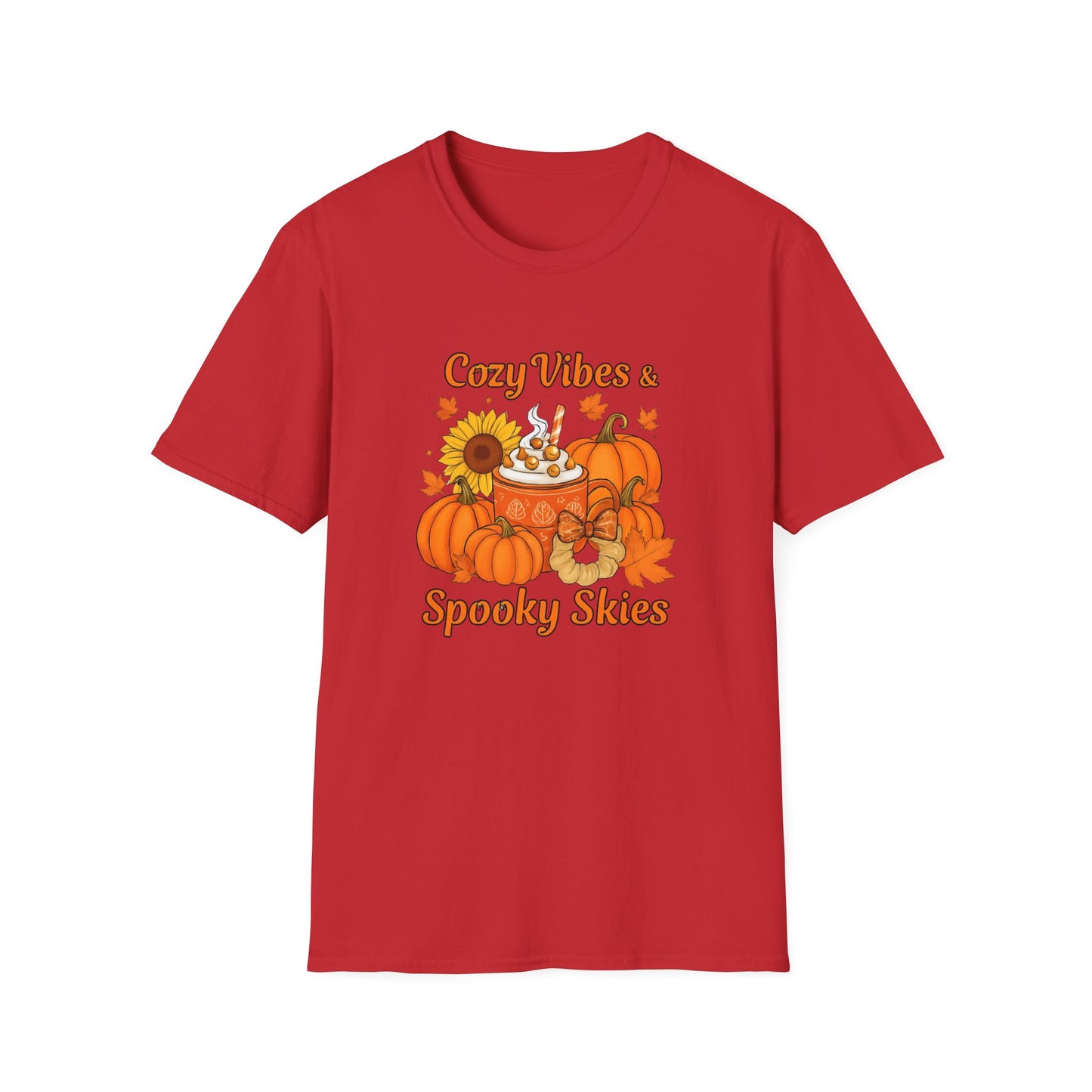 Cozy Vibes Unisex T-Shirt | Fall Fashion, Pumpkin Lover Gift, Halloween Apparel, Autumn Tee, Seasonal Style
