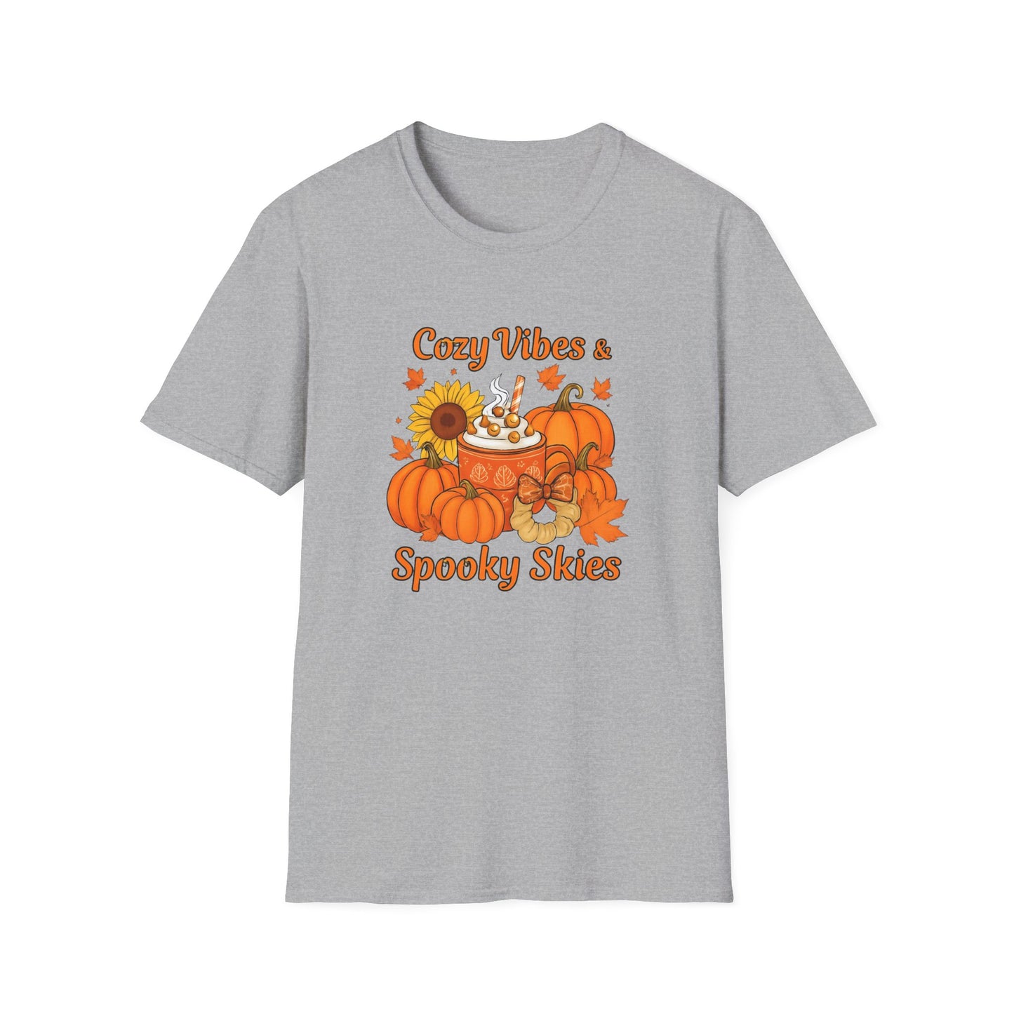 Cozy Vibes Unisex T-Shirt | Fall Fashion, Pumpkin Lover Gift, Halloween Apparel, Autumn Tee, Seasonal Style