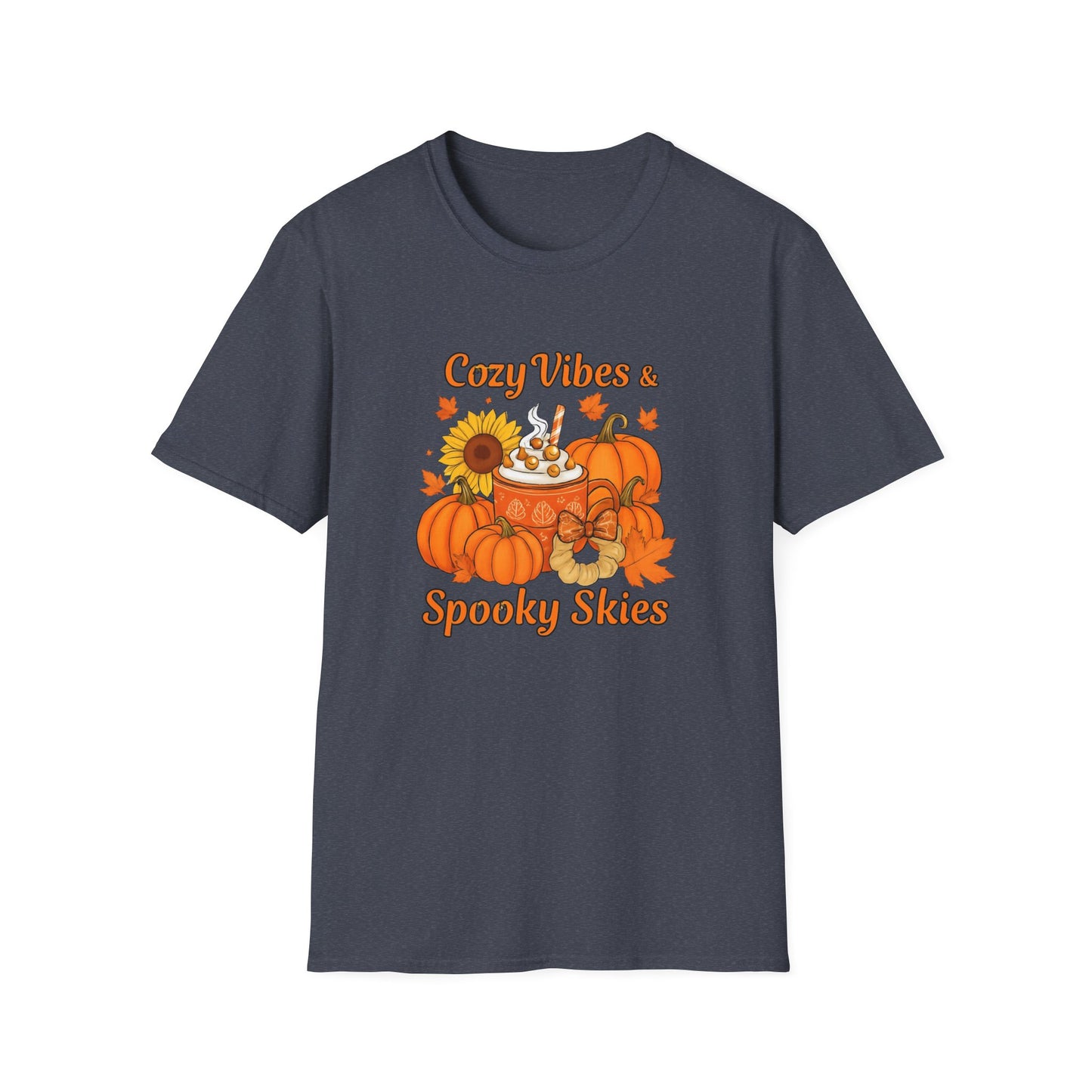 Cozy Vibes Unisex T-Shirt | Fall Fashion, Pumpkin Lover Gift, Halloween Apparel, Autumn Tee, Seasonal Style
