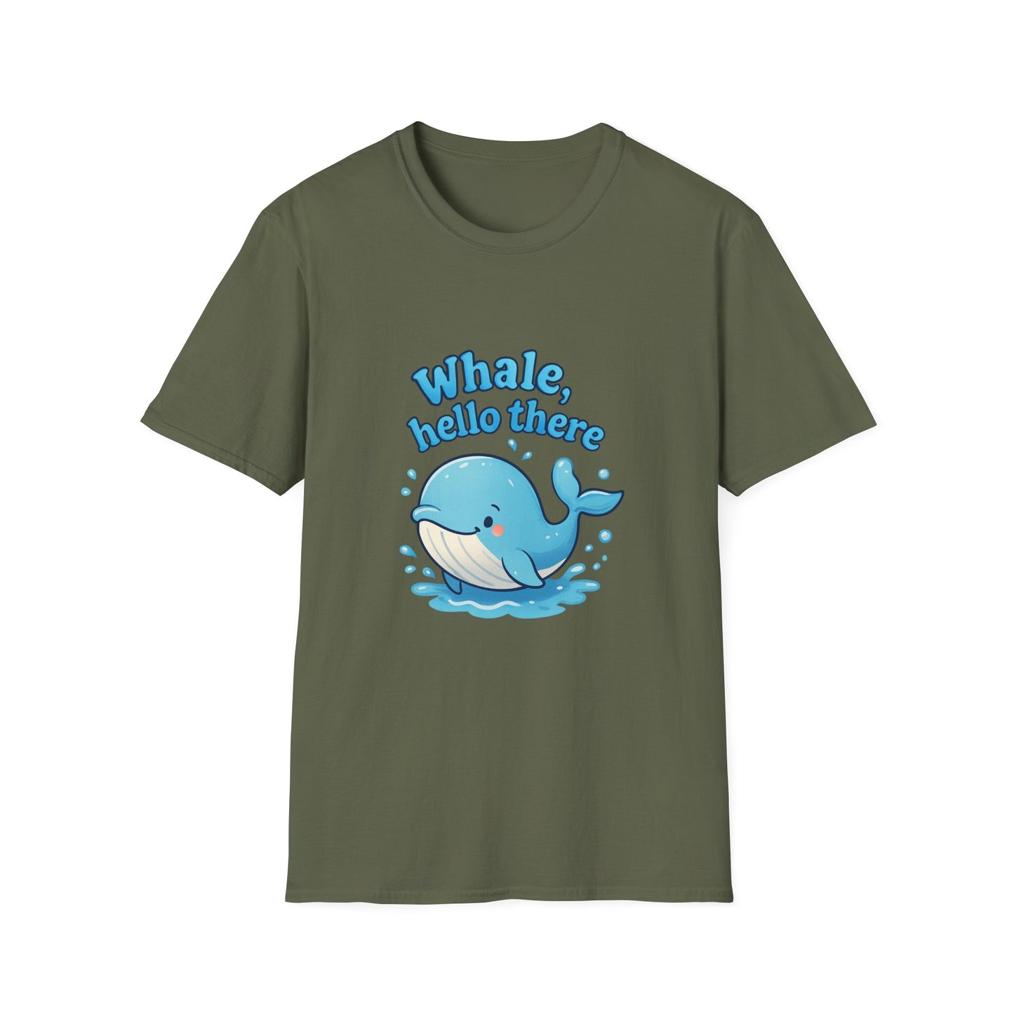 Whale Hello There T-Shirt, Cute Whale Graphic Tee, Unisex Whale Shirt, Fun Sea Life Apparel, Ocean Lover Gift, Beach Vacation Top