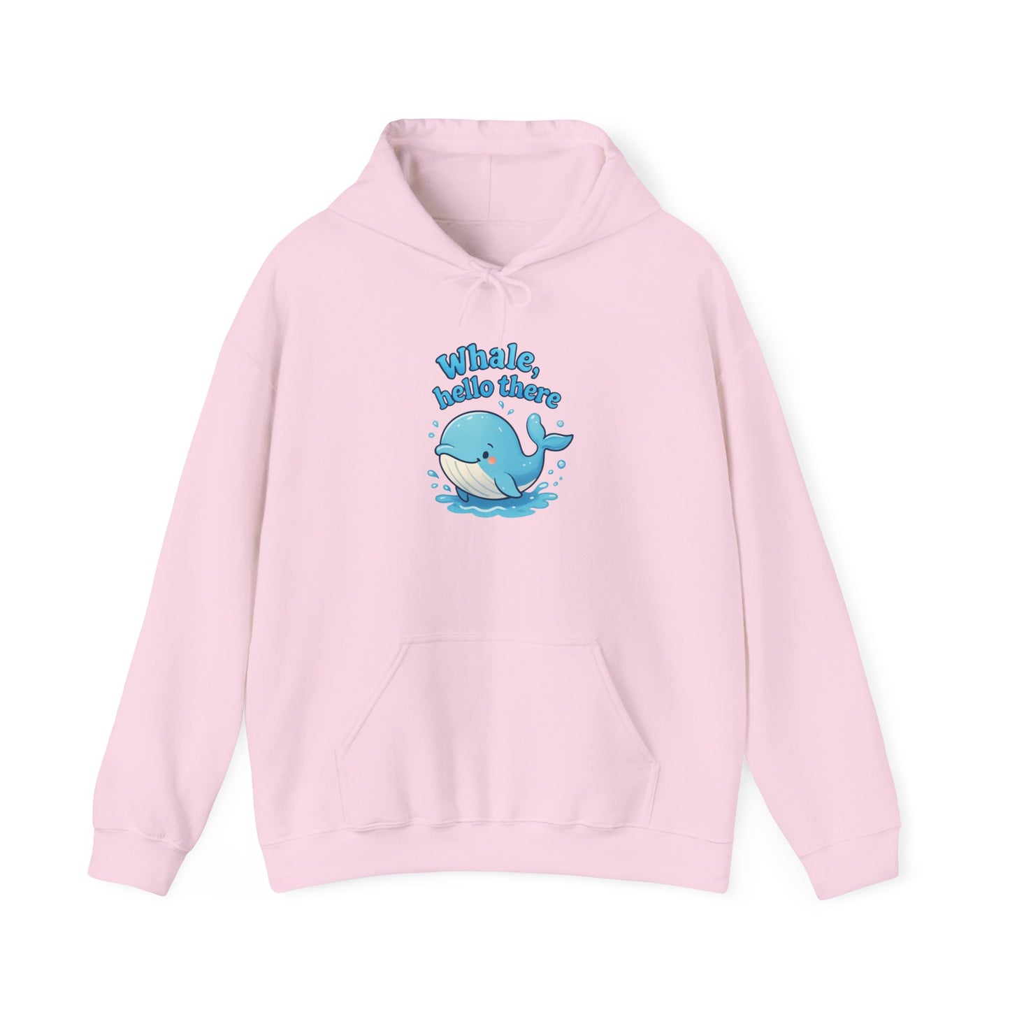Whale Hello There Hoodie - Cute Sea Life Sweatshirt, Unisex Pullover, Nautical Gift, Ocean Lover Apparel, Whale Print Hooded Sweatshirt