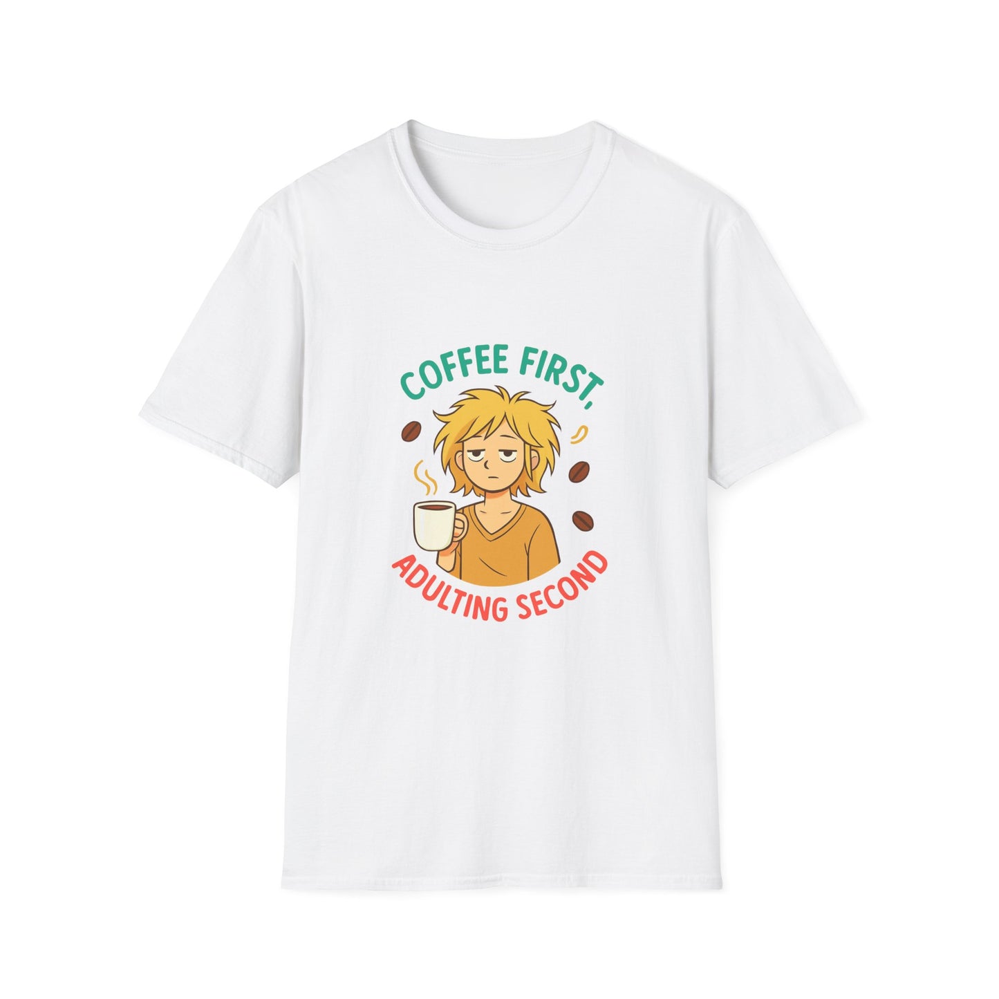 Coffee First Adulting Second T-Shirt, Funny Coffee Lover Tee, Unisex Graphic Shirt, Gift for Coffee Lovers, Adulting Humor Tee, Casual [...]