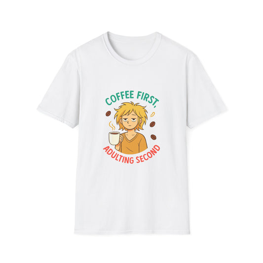 Coffee First Adulting Second T-Shirt, Funny Coffee Lover Tee, Unisex Graphic Shirt, Gift for Coffee Lovers, Adulting Humor Tee, Casual [...]