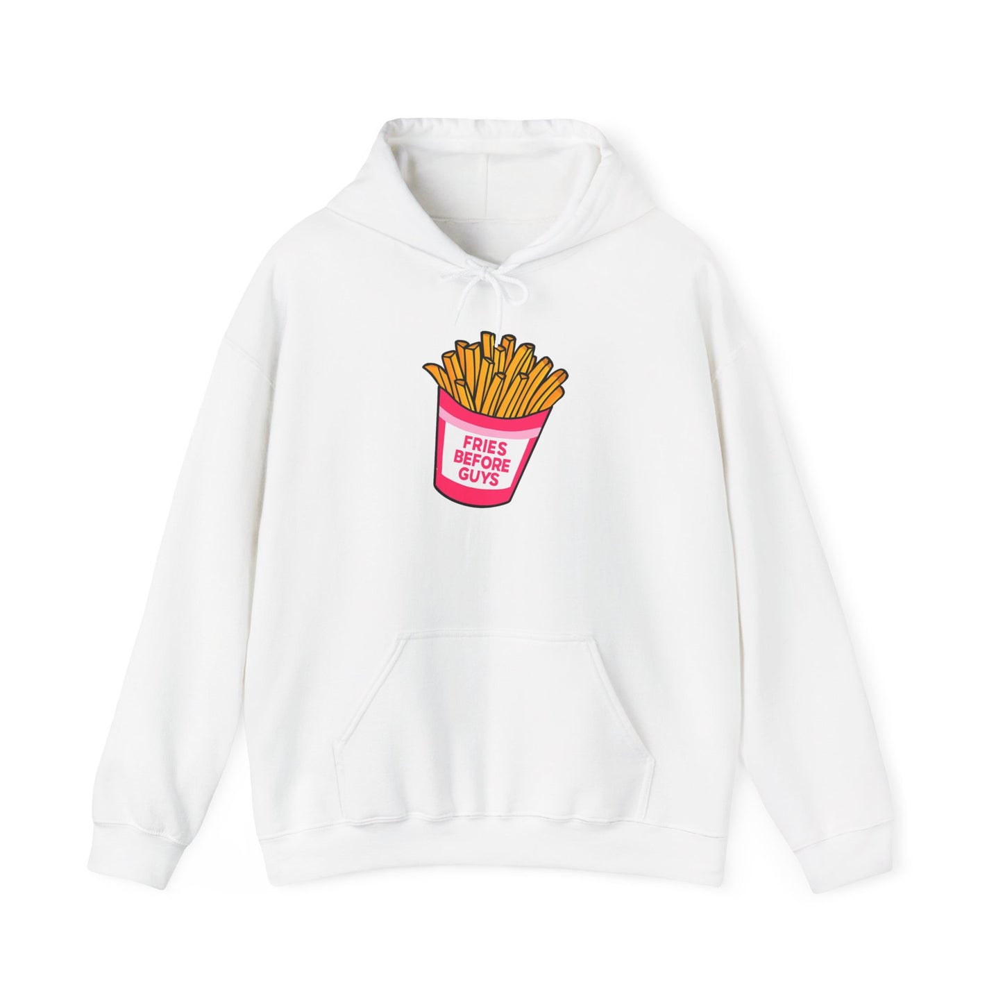 Fries Before Guys Hoodie, Funny Unisex Sweatshirt, Fast Food Lover Gift, Casual Streetwear, Foodie Apparel