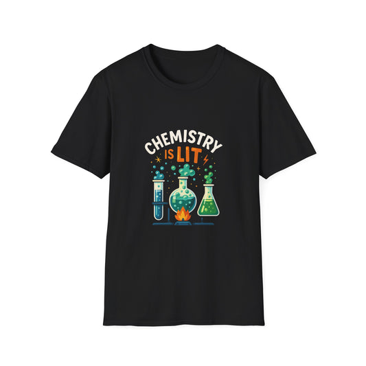 Chemistry is Lit T-Shirt for Science Lovers, Funny Science Tee, Unisex Gift, Birthday Gift, Teacher Appreciation, Science Apparel