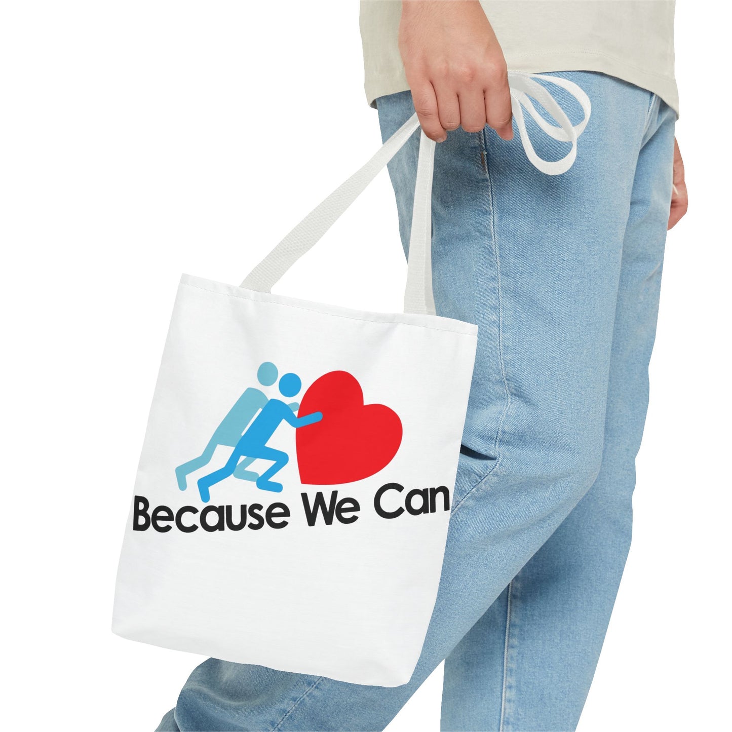 Motivational Tote Bag - "Because We Can" - Eco-Friendly Shopping Bag, Gym Bag, Beach Tote, Gift for Friends