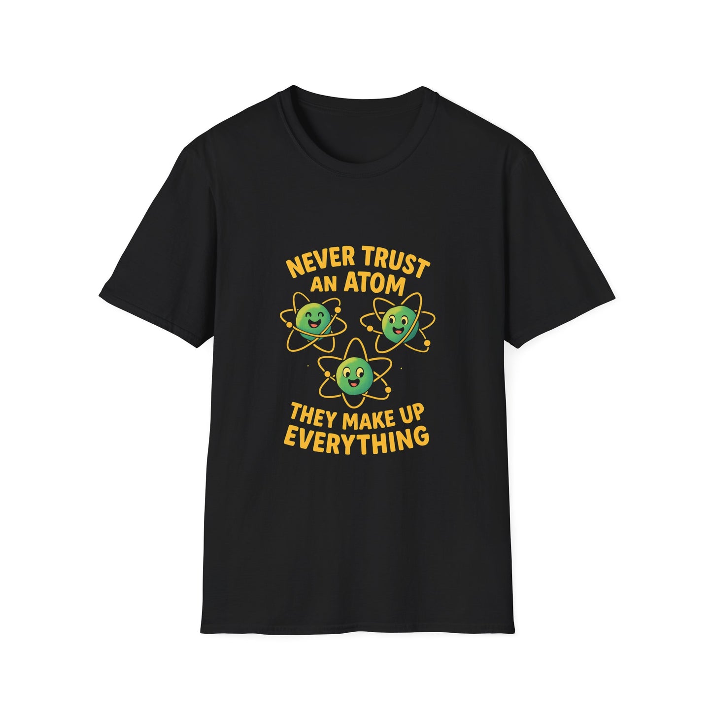 Funny Science T-Shirt, Unisex Softstyle Tee, Gift for Science Lovers, Nerdy Humor Shirt, Atom Joke Tee, Science Birthday Gift