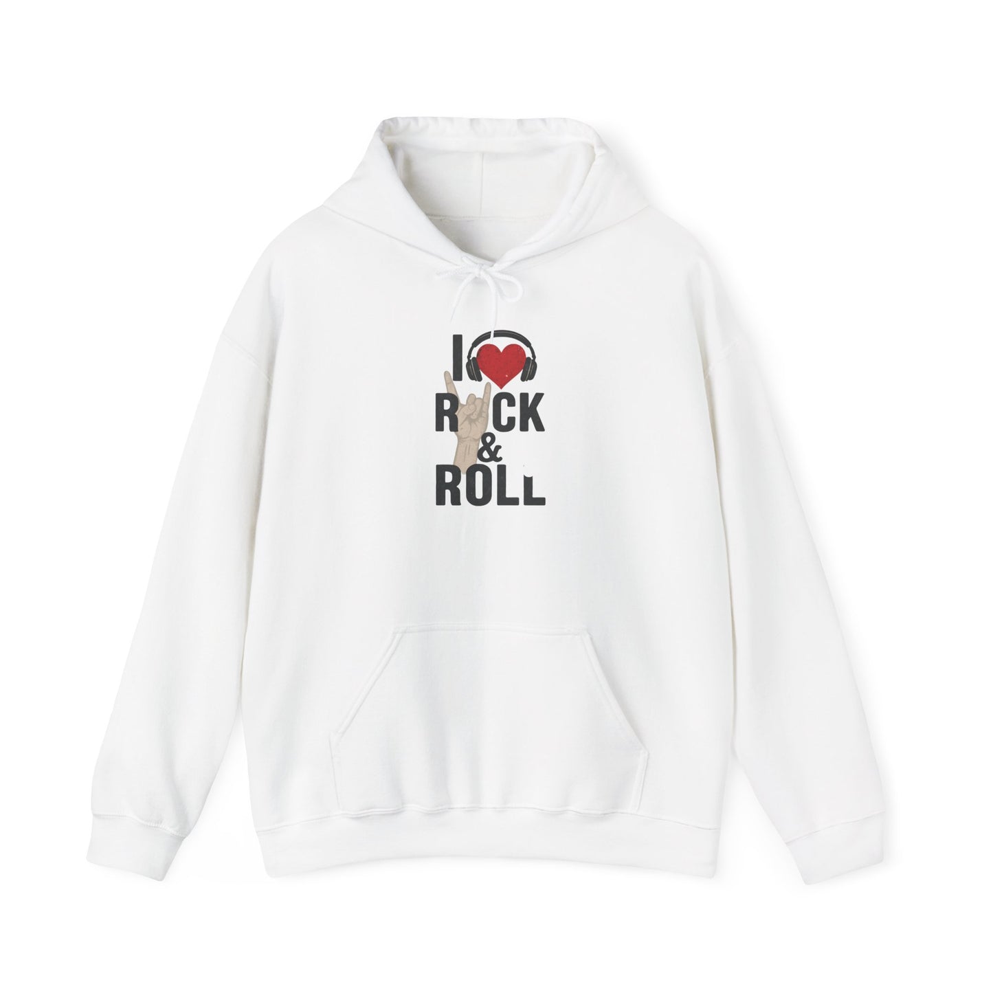 Rock & Roll Love Hoodie, Music Sweatshirt, Festival Clothing, Gift for Musicians, Music Lover Apparel