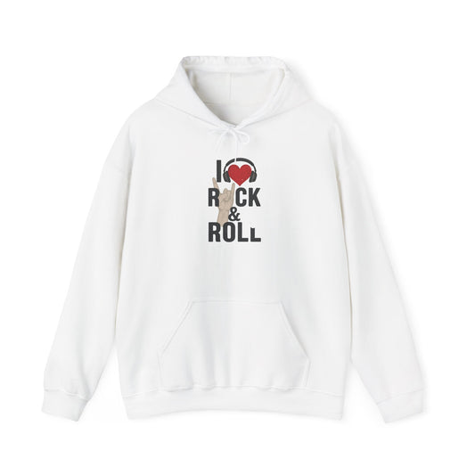 Rock & Roll Love Hoodie, Music Sweatshirt, Festival Clothing, Gift for Musicians, Music Lover Apparel