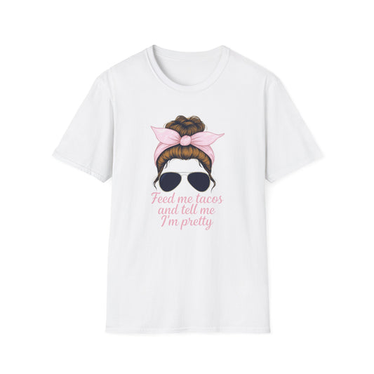 Feed Me Tacos Unisex T-Shirt, Funny Graphic Tee, Cute Summer Shirt, Gift for Taco Lovers, Casual Wear, Foodie Apparel