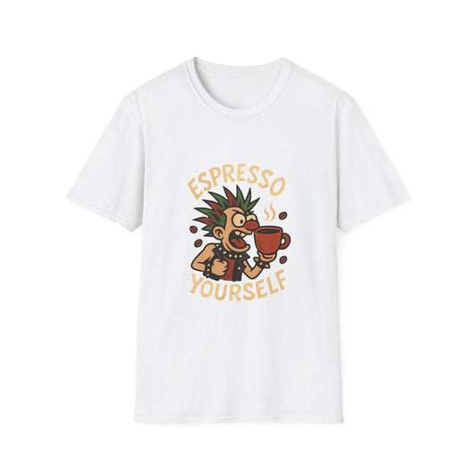 Espresso Yourself Graphic Tee | Fun Coffee T-Shirt, Casual Wear, Gifts for Coffee Lovers, Unique Graphic Shirt, Unisex Softstyle T-Shirt