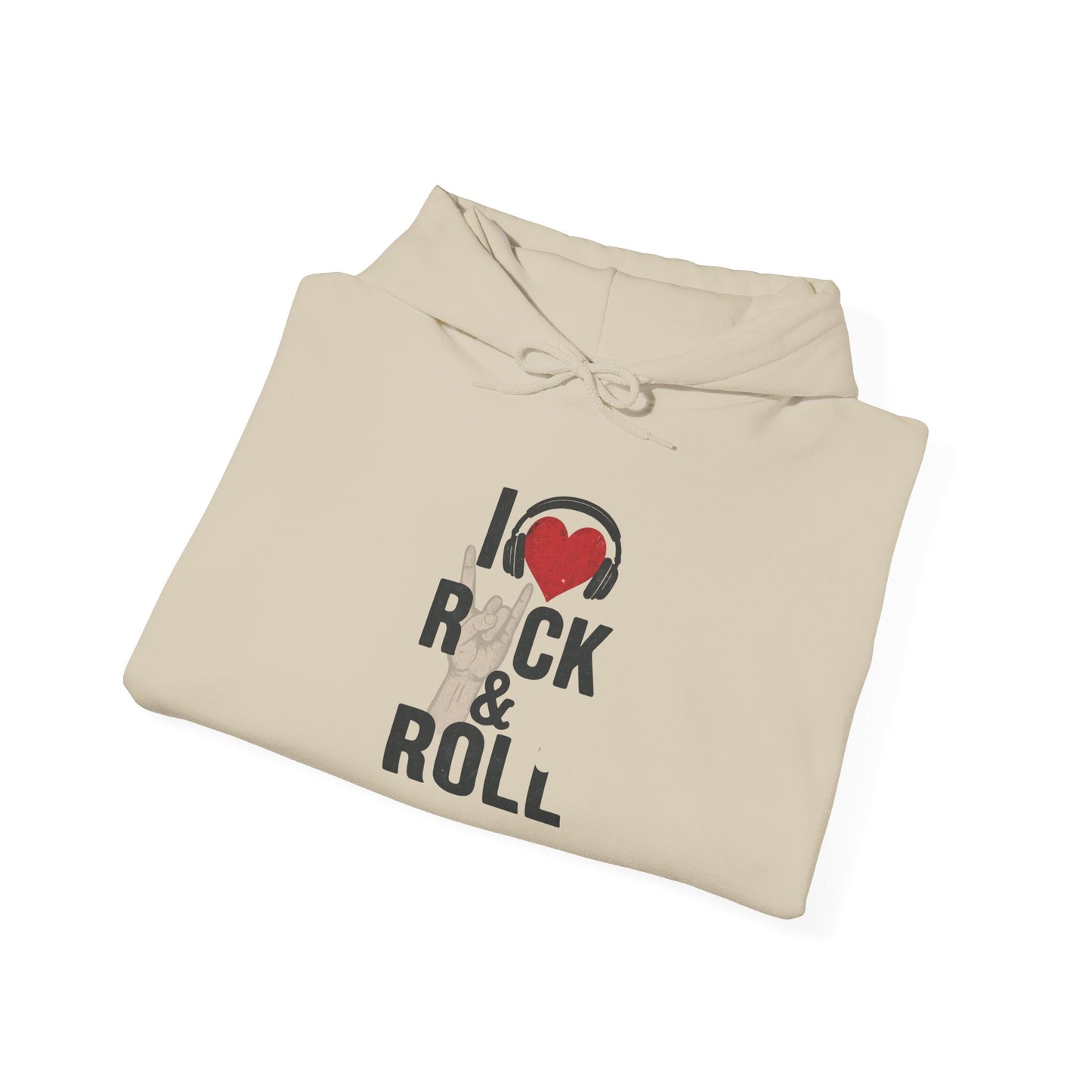 Rock & Roll Love Hoodie, Music Sweatshirt, Festival Clothing, Gift for Musicians, Music Lover Apparel