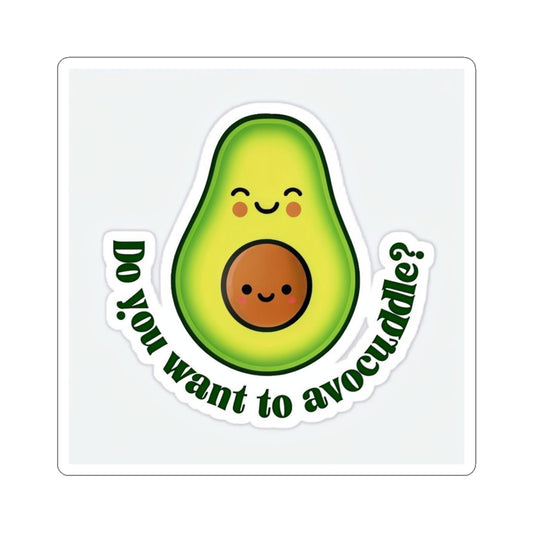 Cute Avocado Kiss-Cut Stickers, Laptop Stickers, Planner Decor, Gift for Avocado Lovers, Cute Kitchen Decor