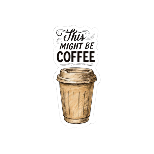 Coffee Themed Kiss-Cut Stickers | Brunch Decor, Laptop Accessories, Gift for Coffee Lovers, Cute Coffee Cup Design