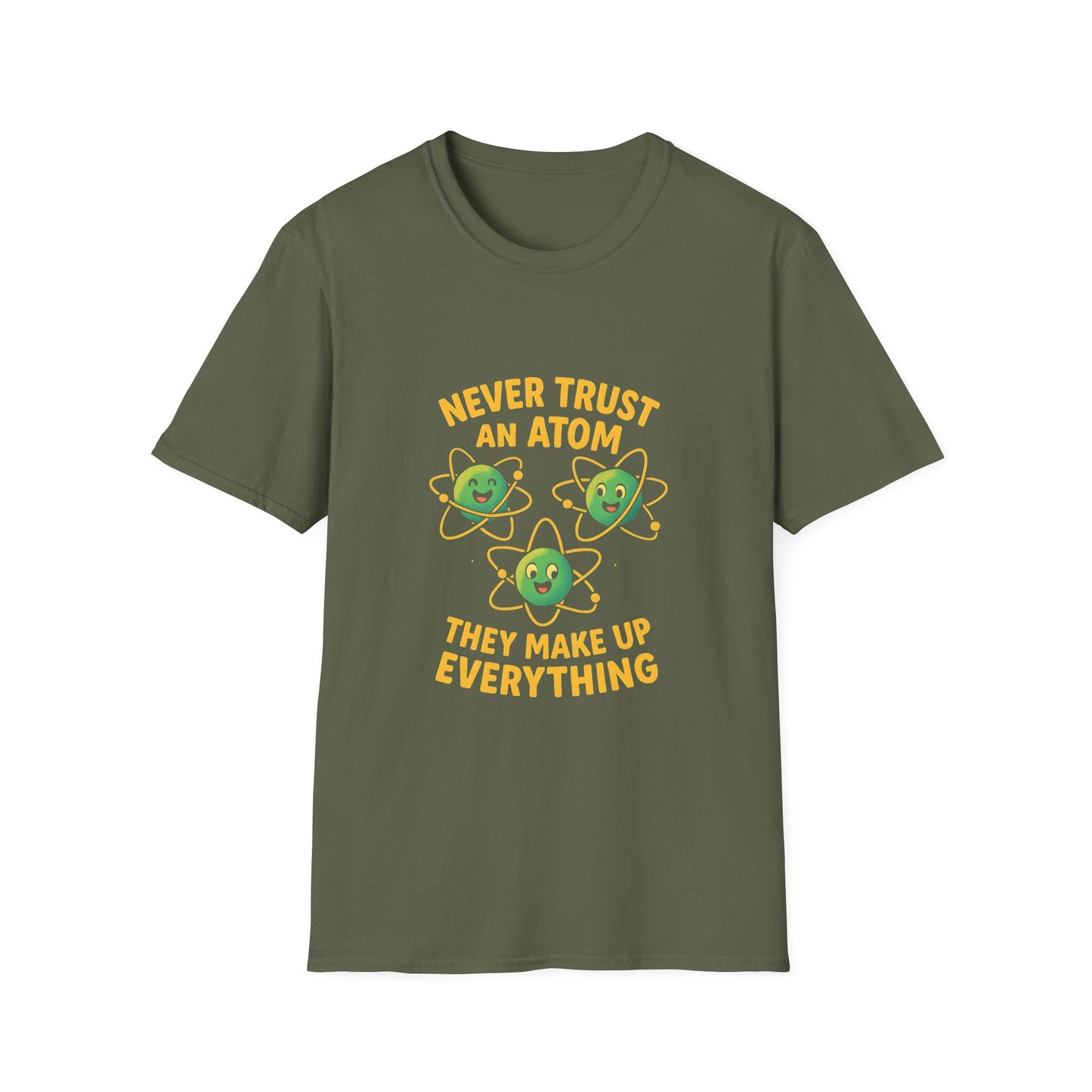 Funny Science T-Shirt, Unisex Softstyle Tee, Gift for Science Lovers, Nerdy Humor Shirt, Atom Joke Tee, Science Birthday Gift