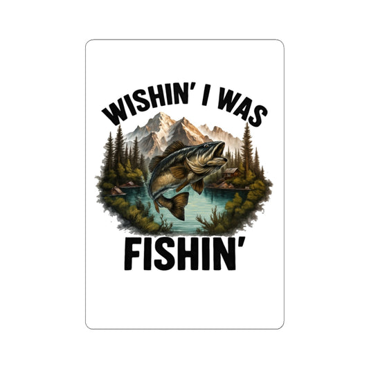 Fishing Kiss-Cut Stickers - Outdoor Vibes, Laptop Decor, Gift for Fishermen, Hobby Enthusiasts, Adventure Decor