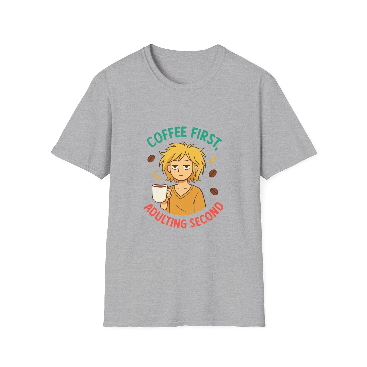 Coffee First Adulting Second T-Shirt, Funny Coffee Lover Tee, Unisex Graphic Shirt, Gift for Coffee Lovers, Adulting Humor Tee, Casual [...]